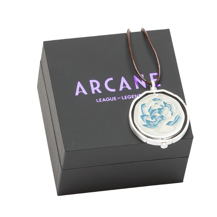 Arcane Blue Rose Necklace